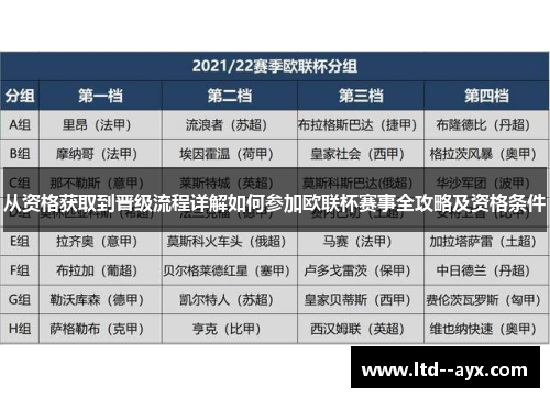 从资格获取到晋级流程详解如何参加欧联杯赛事全攻略及资格条件